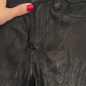 Level 99 Black Genuine Leather Janice Ultra Skinny